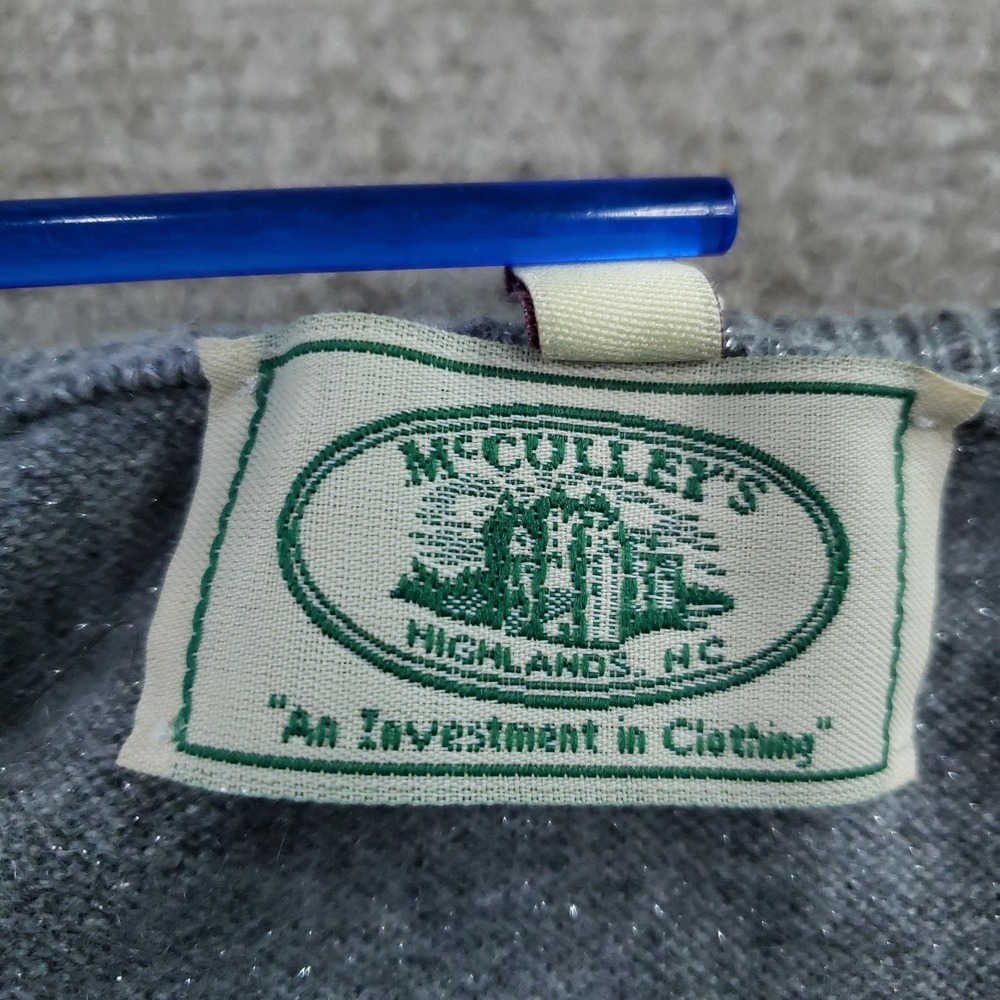 McCulley's Sweater Womens Medium Gray Glittery Knit‎ Crewneck Pullover Cashmere - Picture 6 of 14